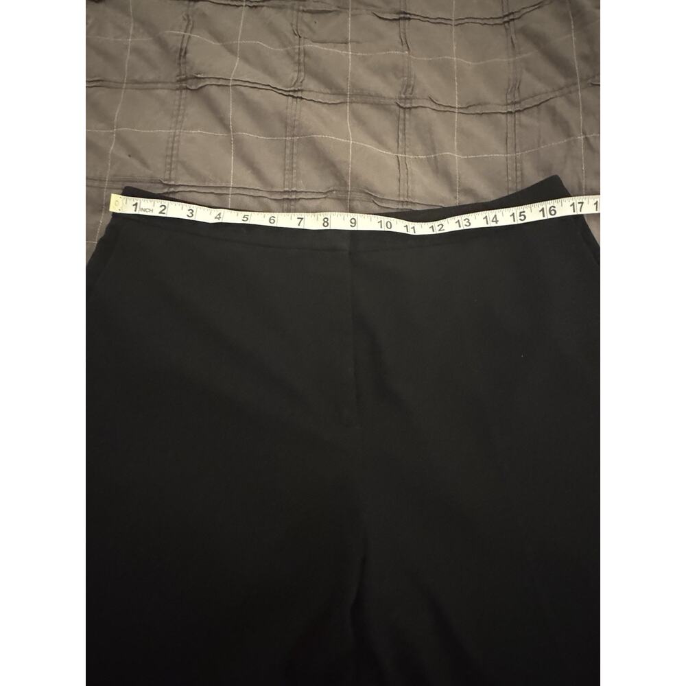 LOFT Dress Pants Womens Sz 14 Black Wide Leg Full Length Office Work Business - Picture 5 of 9
